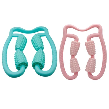 

Leg Muscle Massager 4 Wheels Body Shaping Relaxation Roller Ring Clamp Leg Waist Relax Massage Stick For Yoga Fitness Pilates