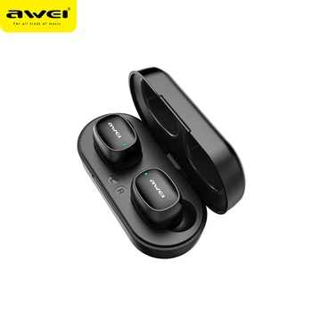 

Awei T13 TWS Wireless Earbuds Bluetooth 5.0 Headset Mini Bass HiFi In-Ear Noise Cancelling With Mic Earphones With Charging Box