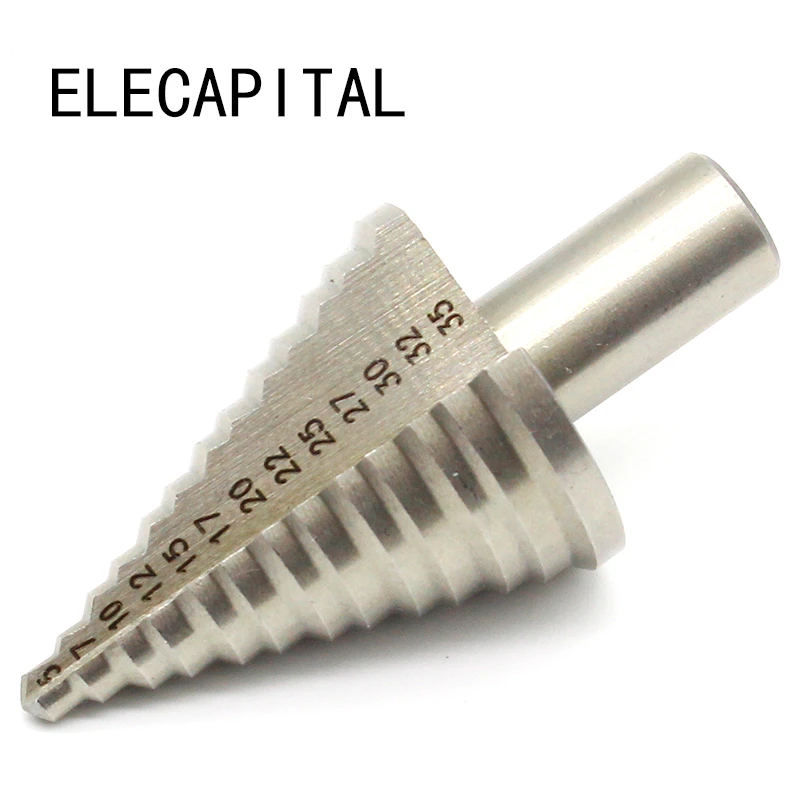 Hss Grooved Step Cone Drill Bit 13 Steps 535mm Woodworking Wood Metal