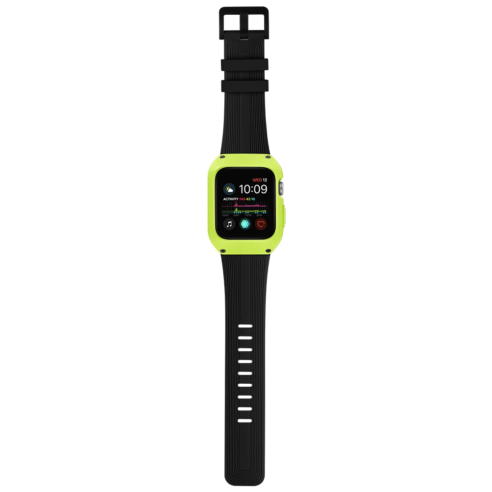 Силиконовый ремешок для часов TPU чехол для часов Apple Watch Series 4 44 мм Полная рамка Защита экрана для IWatch Series 4 44 мм ремешок для часов