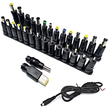 

31Pcs Universal Laptop DC Power Supply Adapter Connector Plug AC DC Jack Charger Connectors Laptop Power Adapter
