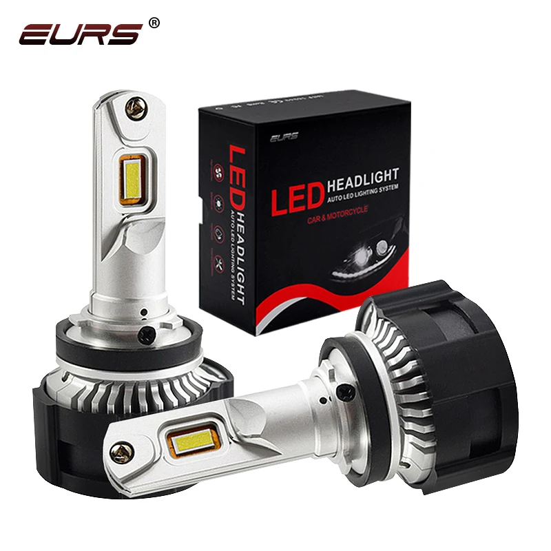 US $55.39 EURS Headlight P18 LED h7 led h4 led bulb car accessorie Hilo beam lamp 6000k auto hb4 fog lights fan style canbus H11 9005 hb3