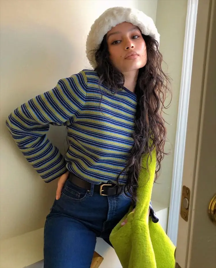 Pull femme осенний классический винтажный kiko в том же стиле полосатый свободный свитер вязаный свитер женские топы