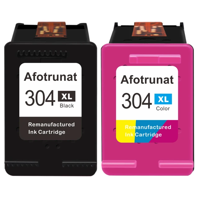 Afotrunat Compatible ink cartridge for HP 304 304XL HP DeskJet 2620 2625 2630 2635 3700 3720 3730 3735 3755 Envy 5010 5010 5020 5055 304 B + C