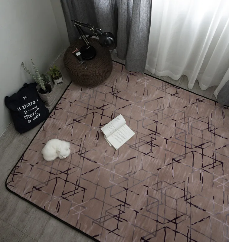 Современный Пол коврик полиэстер мягкие ковры для гостиной спальни коврики для детской комнаты лохматый ковер нордический домашний Декор Ковер - Цвет: 6