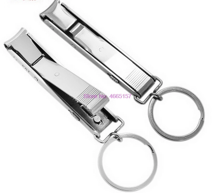 by dhl or ems 500pcs hot Stainless Steel Ultra-thin Foldable Hand Toenail Clippers Cutter Trimmer Keychain Quality | Спорт и