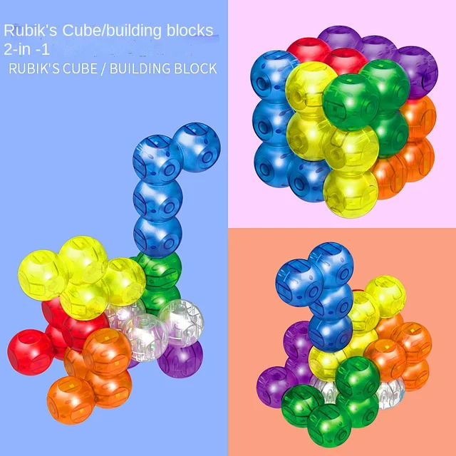 Multifunctional Assembly Of Magnetic Cube Building Blocks Luban Soma Cube Boy 3-6-8 Years Old Educational Early Childhood Toy 1