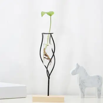 

Innovador hidropónico transparente Simple maceta de hierro escritorio Simple contenedor fresco sala de estar decoración moderna