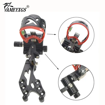 

0.19 "Central Pin AXT4 Archery Compound Bow 5 Pin Sight With Aiming Light Adjustable Fiber-Assisted Aiming for Hunting Shooting