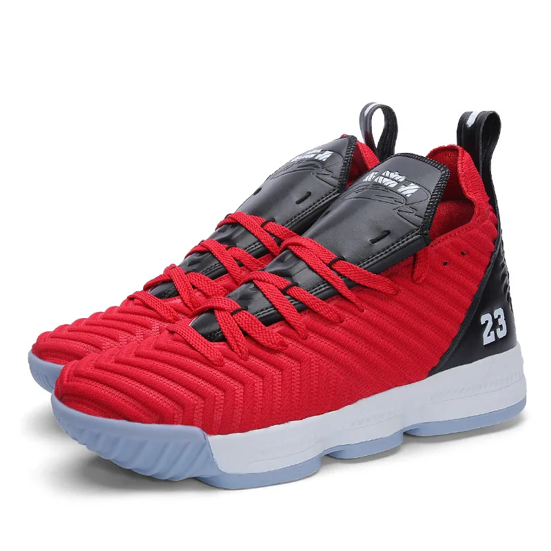 Уличные мужские баскетбольные кроссовки в стиле ретро Jordan, дышащие амортизирующие кроссовки для баскетбола, женские спортивные кроссовки Lebron, мужская обувь - Цвет: red