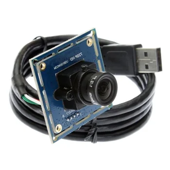 Modulo telecamera micro USB HD 720P videocamera USB con driver gratuito con obiettivo da 6 mm cavo da 1 m/2 m per Raspberry PI ELP-USB100W03M-L60