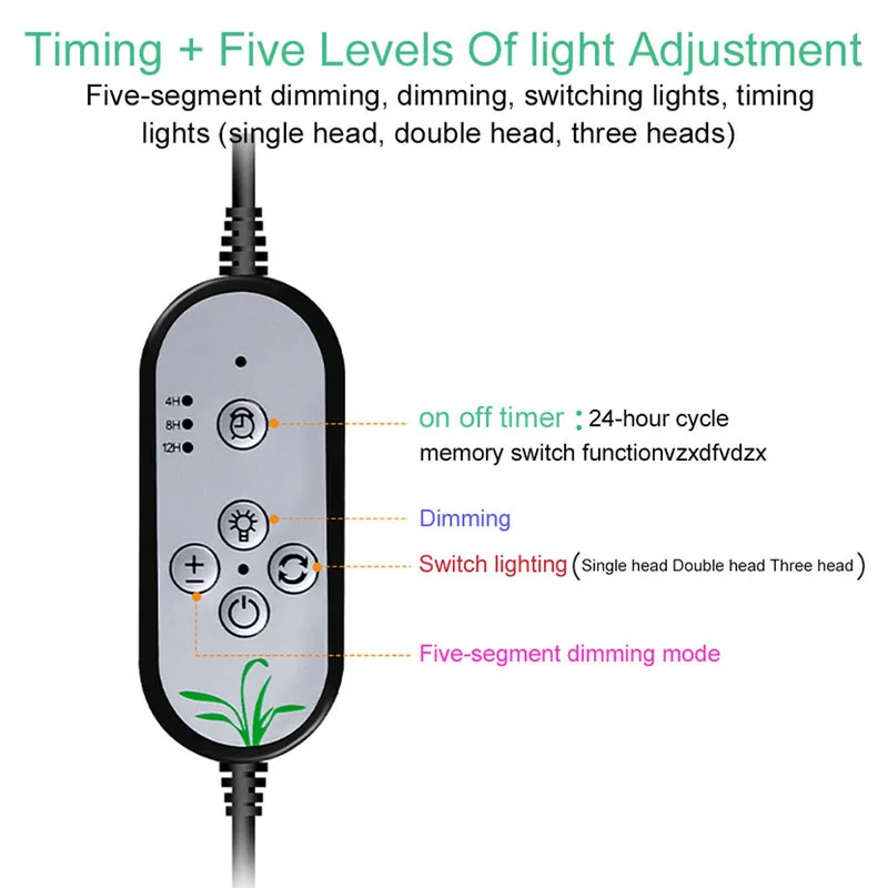 DC 5V USB Timer LED Grow Light Yellow light plant flower growing Phytolamps Desktop Clip Phyto Lamps indoor greenhouse Grow Box