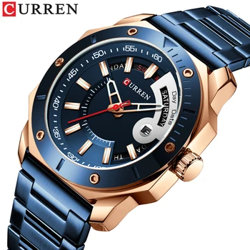 

Curren Brand Men's Sports Watch Waterproof Quartz Calendar Fashion Men's Watch Stainless Steel Waterproof Sports Watch Man Clock