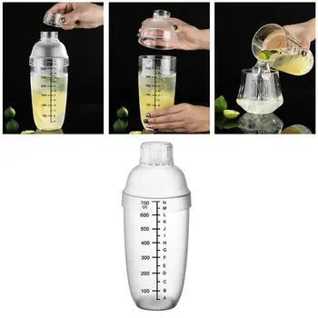 

Plastic Cocktail Shaker Wine Beverage Mixer Wine Shaker Barware Bar 300ml/500ml/700ml/1000ml Tools Drink Mixer L1C8