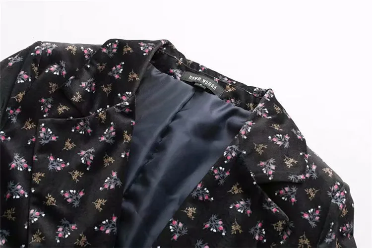 

Z2019 Europe And America Spring New Style WOMEN'S Dress Printed Velvet Suit Jacket 8705/730 8705730