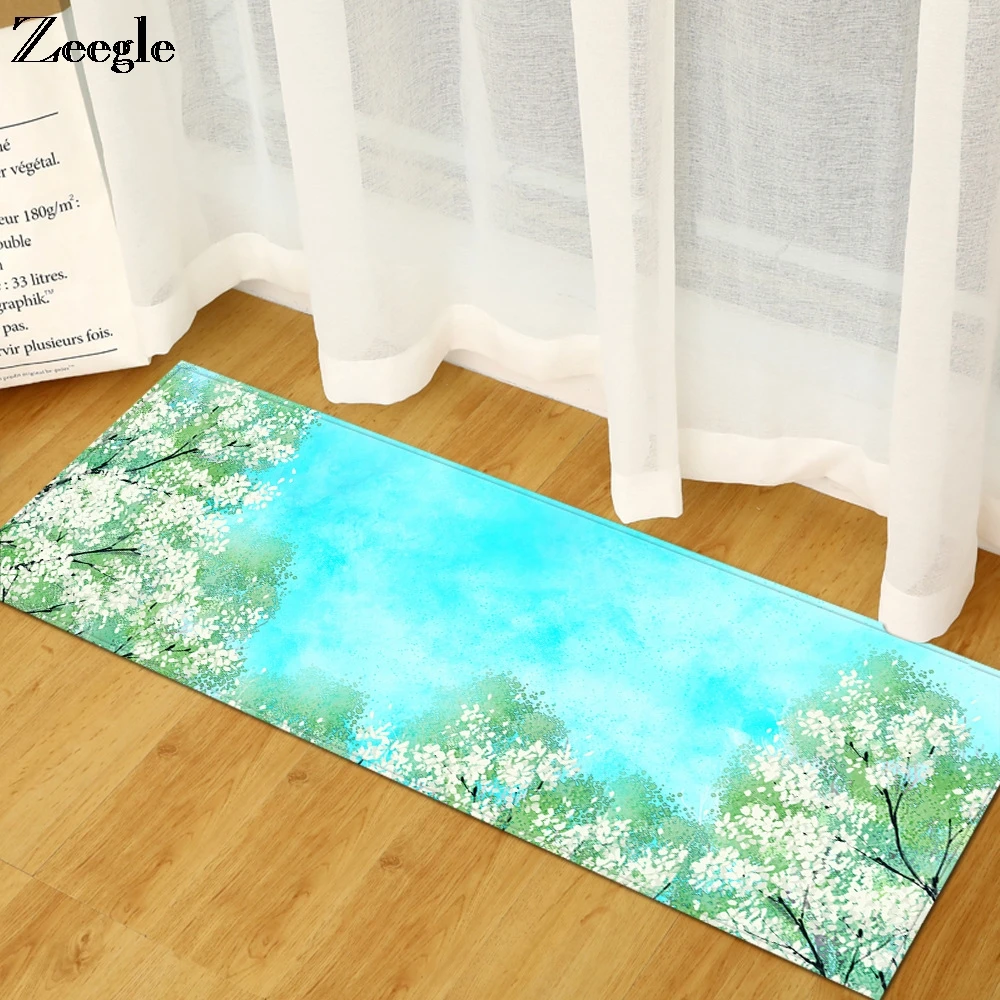 Zeegle Rug for Living Room Long Rectangle Kitchen Carpet Home Door Entrance Mat Non-Slip Kitchen Mat Washable Kids Room Area Rug