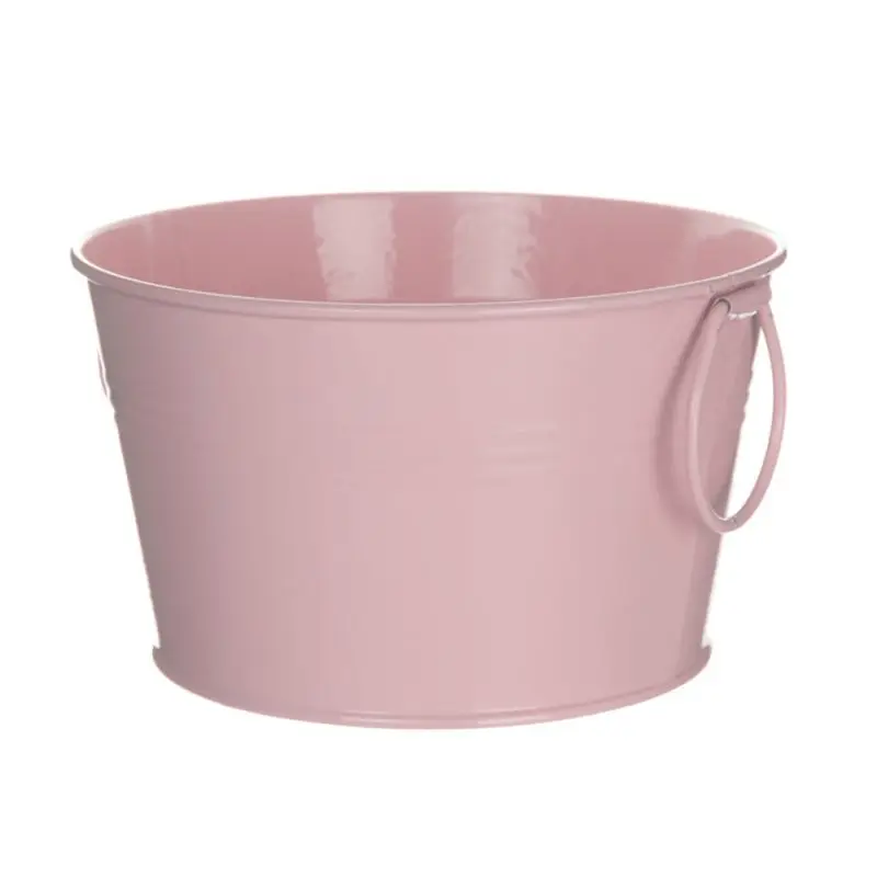 3pcs pink Жесть мини бочонок для ванной кухни бытовой воды открытый сад полив цветочный контейнер гаджет полив цветочный контейнер - Color: 3pcs pink