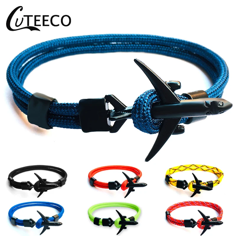 CUTEECO модные браслеты 15 цветов плоская голова якорь мужские очаровательные цепи