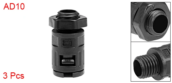 AD10-M12 Uxcell AD10-AD21.2 PG7-PG16 M12-M24 Пластик кабельный сальник для герметизации провода гофрированные трубы разъем стыков труб зажимы без разборки - Цвет: AD10-M12