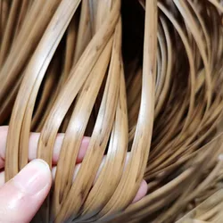 Panier de Table en rotin synthétique, 10 mètres de long, couleur bois clair PE, dégradé plat, matière tissée, canne en plastique pour chaise d'extérieur 