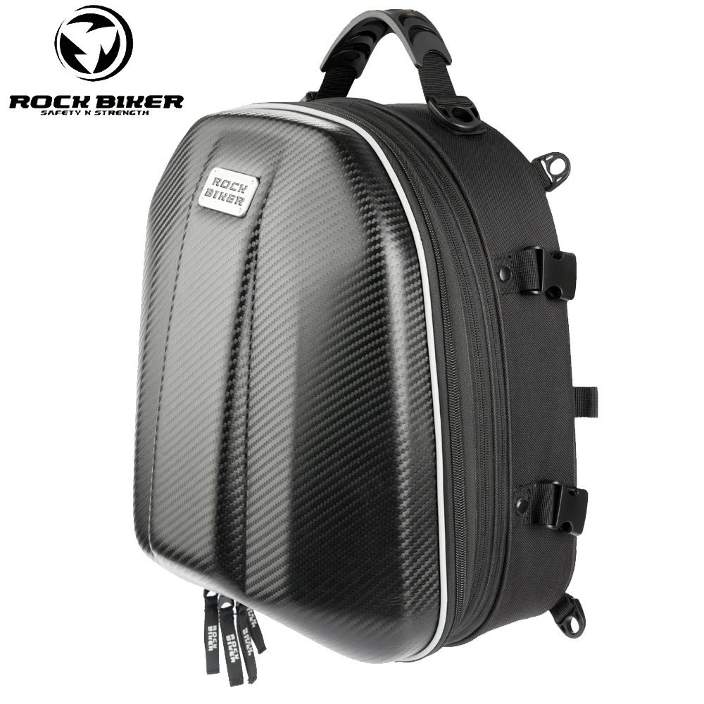 Carbon Fiber Hard Shell Motorcycle Bags Backpack Female Tail Bag Multifunctional Waterproof Back Seat Pack Biker Large Capacity |