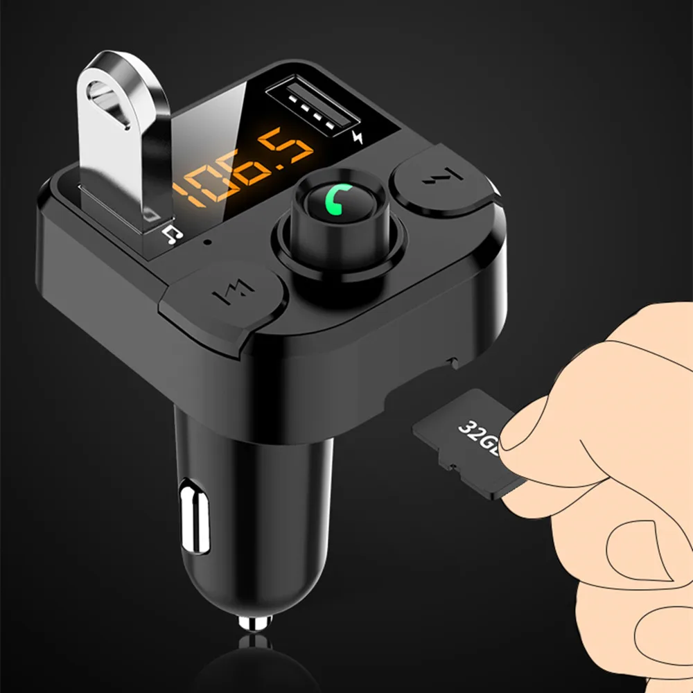 USB зарядное устройство 3.1A автомобильный комплект Bluetooth 5 0 громкой связи