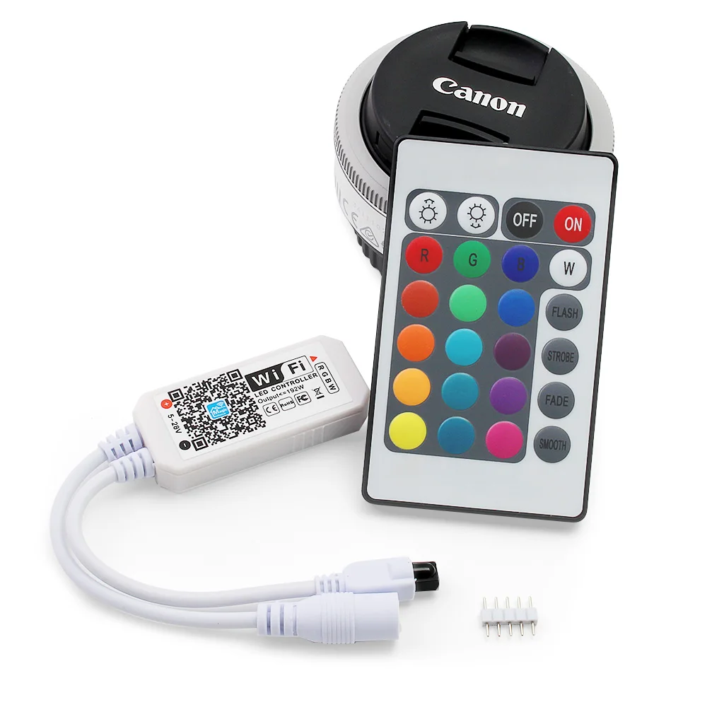

24Keys IR RF Led RGB RGBW Mini Controller DC 5V 12V 24V WiFi Wireless Phone iOS Android APP Remote For SMD 3528 5050 LED Strips