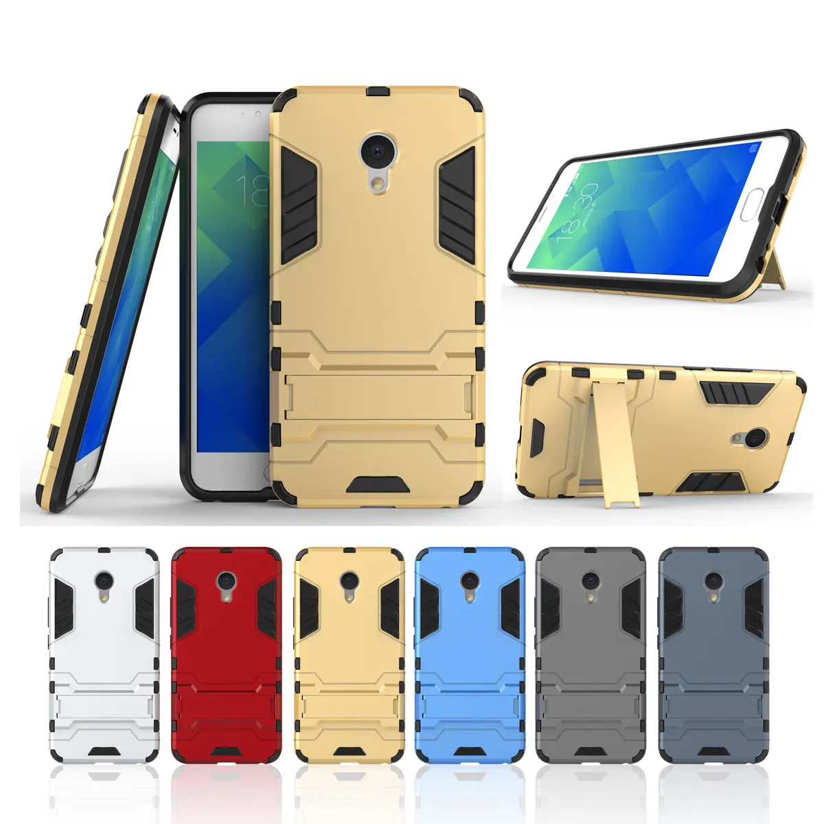 GerTong ТПУ и ПК Двойной бронированный чехол для телефона Meizu M5 Note M5S M3S Mini M3 U10 U20 15 Plus с
