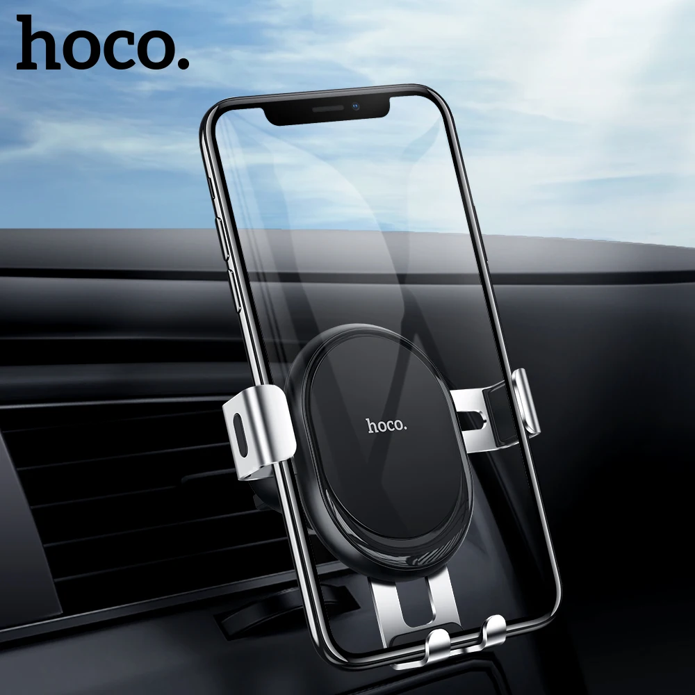 

HOCO Universal Gravity Car Phone Holder for iPhone 11 Pro Samsung Phone Holder Stand Metal Air Vent Mount GPS Cell Phone Holder