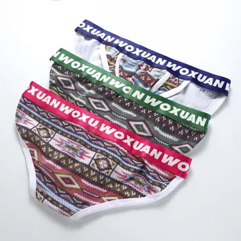 

men's underwear sexy briefs Transparent See Through Shorts Man Hot Lip Print Underpants Gay underwear Sexy mens briefs 2019