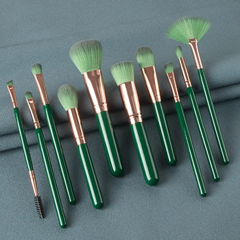 

10PCS Makeup Brushes Foundation Powder Eyeliner Blush Blending Facial Make Up Brushes Cosmetics Beauty Tool Set