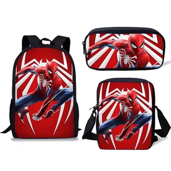 

Disney Brand School Bag Set 3pcs Kids Backpack Spiderman Mochila Escolar Infantil Children Pencil Shoulder Book Bags Boys Girls