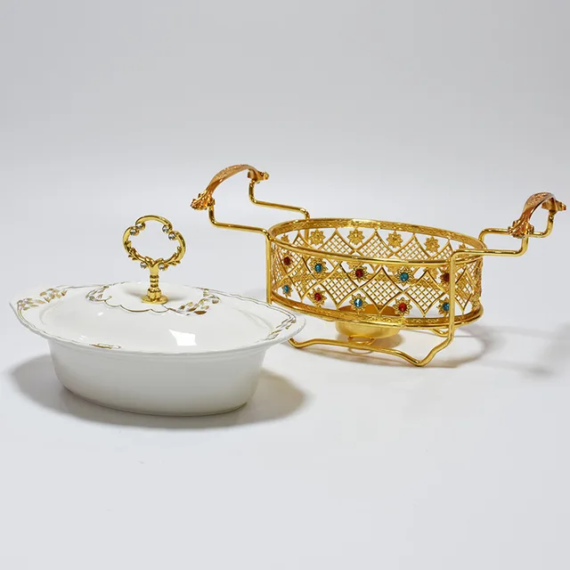 Háztartási Leves Edény Kerámia Edényfűtés Többcélú Önkiszolgáló Svédasztalos Kályha 1.0/1,5/2,0 L Az Esküvői Partira - Image 4