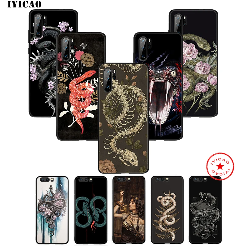 Мягкий чехол со змеиным дизайном IYICAO для Huawei P30 P20 P10 P9 P8 2017 2016 2015 P Smart Z Plus 2019 Mate 20 10