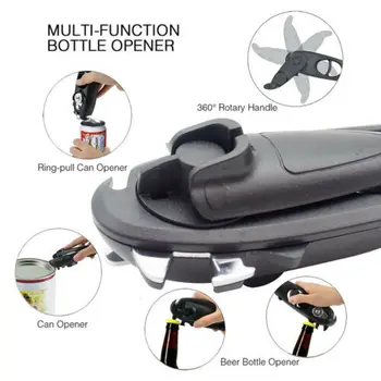 

Multi functional Kitchen Manual Opener Tool Heavy Duty Iron Can Opener Cutter Comfort Handle Grip