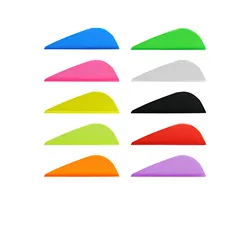 36PCS Arrow Feather 2'' Plastic Fletch Vanes Archery Bow Feathers Carbon Fiberglass Shooting