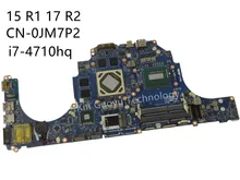 

original For Dell for Alienware 15 R1 17 R2 laptop motherboard i7-4710hq 2.50ghz aap10 la-b751p Jm7p2 0Jm7p2 100% Fully Test