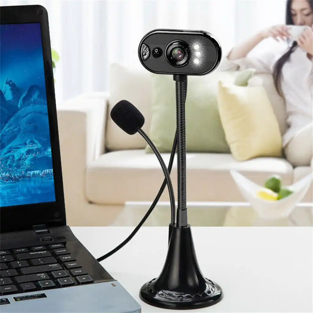 Led Hd Webcam With Microphone 1600 X 10 Dynamic Pixel Web Cam Desktop Computer Pc Video Usb Night Vision Camera For Laptop G5 Webcams Aliexpress