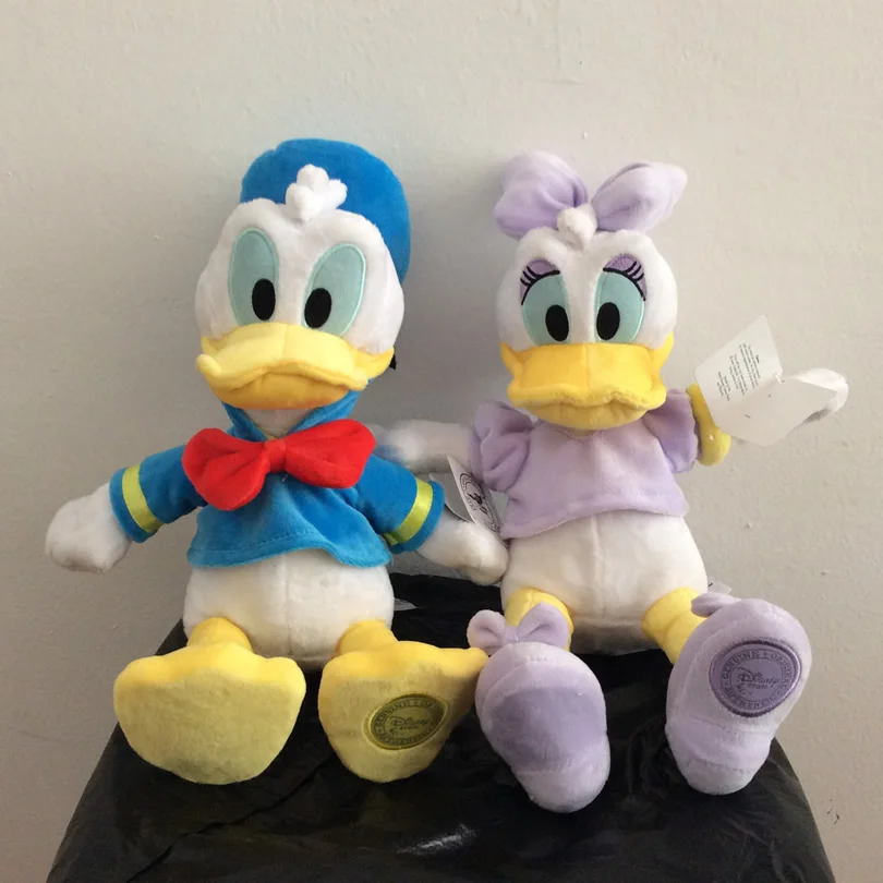 Peluches del pato Donald y el pato Daisy para niños, juguetes de