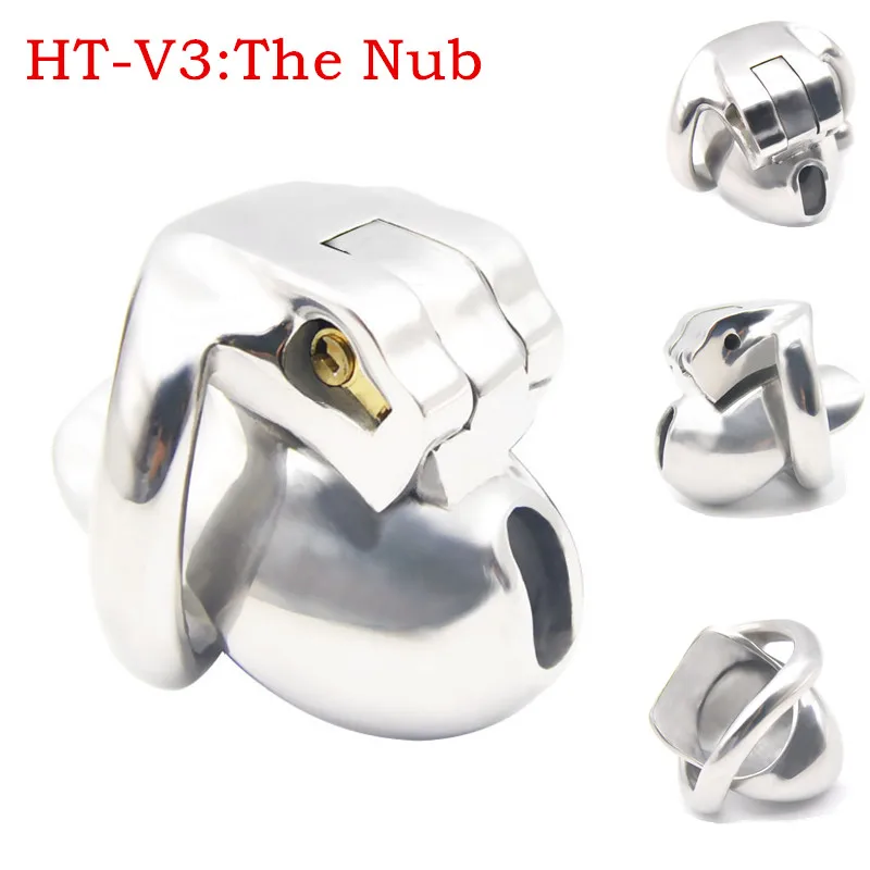 New HT V3 Super Small Stainless Steel Male Chastity Device Short Cock Cage with Lock Penis Ring Adult Sex Toys For Men shop | Красота и