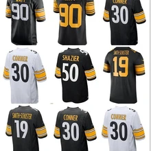 Питтсбург Мужские взрослые Джерси JuJu Smith-Schuster 19 James Conner 30 T.J. Райан шазиер 50 Вт 90