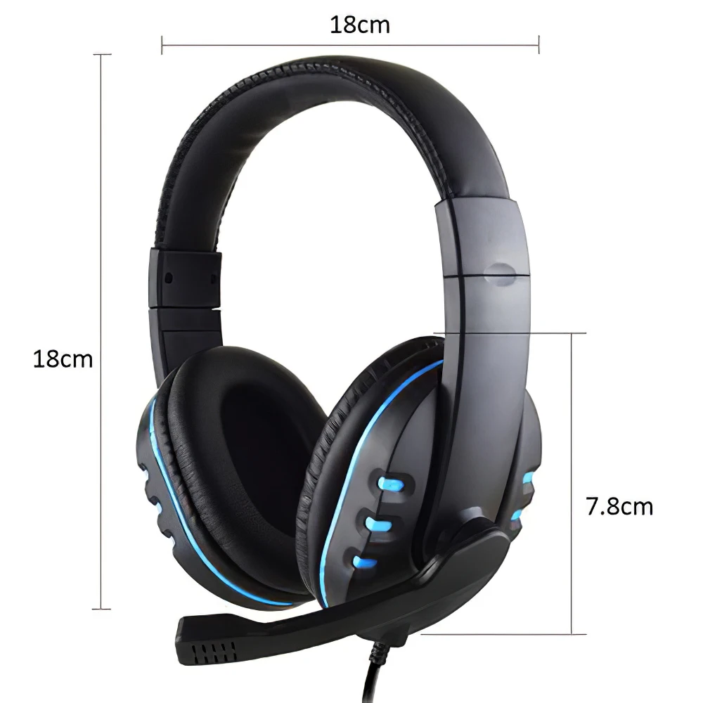 3 5mm Headphones Wired Heavy Bass Telescopic Earphone Compatible Computer For iPhone Huawei Universal Soft Earmuffs Portable Mic