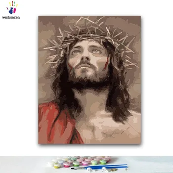 

DIY Coloring paint by numbers the man paintings by numbers with kits 40x50 framed