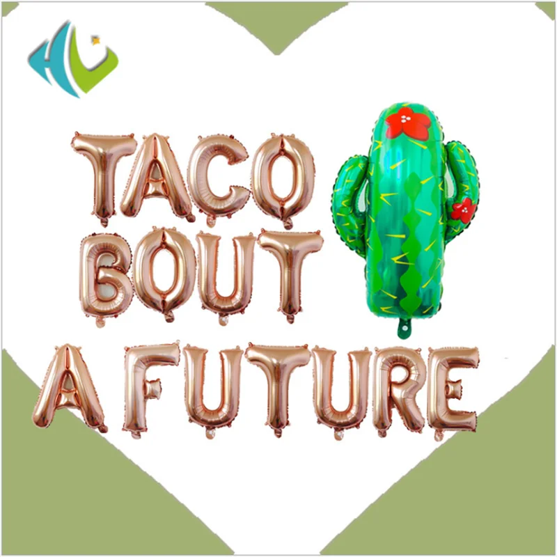 

YHZNXH cross-border explosion Mexican party decorative balloon Mexico Carnival cactus aluminum balloon set