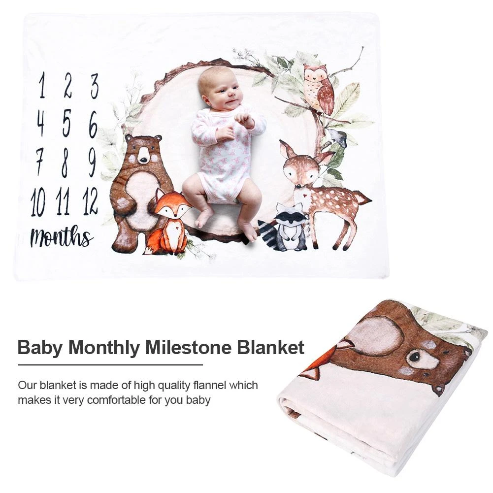 monthly milestone photo blanket