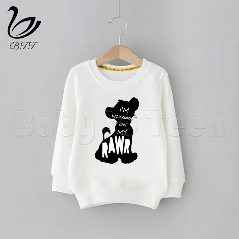 

Boys Girls Cartoon Lion King Hakuna Matata Funny Print Hoodies Sweatshirts Boys Children Sweatshirt Casual Sweatshirts