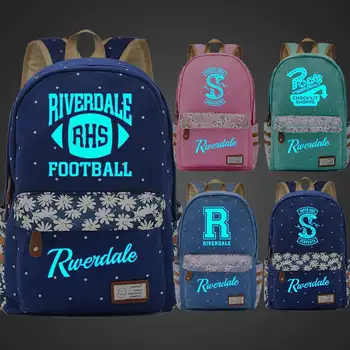 

FL0402 LuminoTV Series Riverdale Serpents Children Schoolbag Girls School bag Women Bagpack Teenagers Canvas Lady Femme Backpack