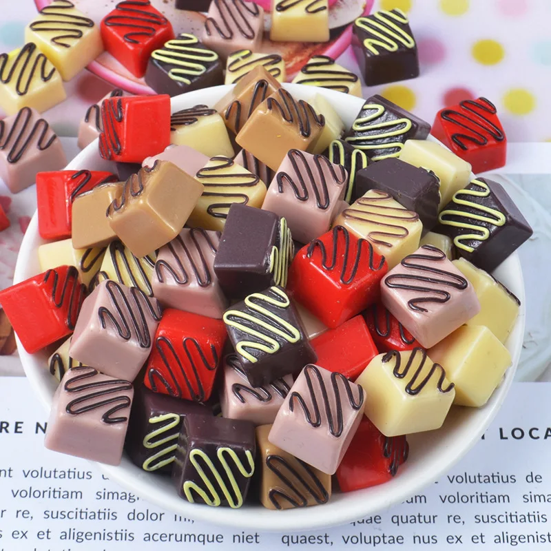 Моделирование шоколада еда играть смолы Diy Материал клейкие аксессуары поставки