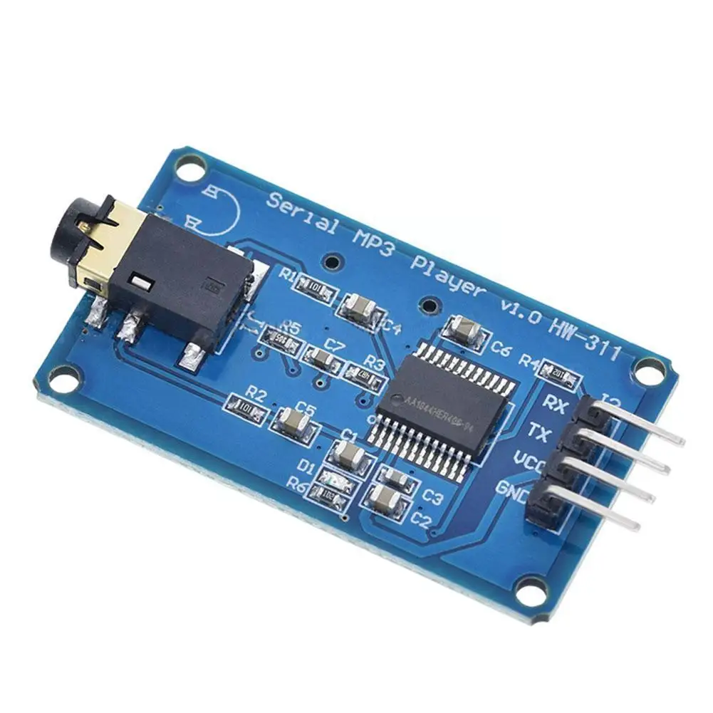 Mp3 Module Uart Control Player With Headphone Output Speaker Micro Sd Card Sound For X0g1 | Электроника
