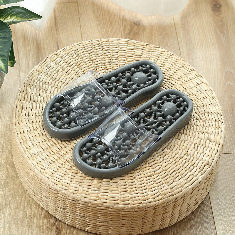 Summer acupuncture point foot massage shoes, women's indoor slippers,  household soft-soled bathroom non-slip foot massager - AliExpress